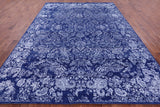 Blue Persian Hand Knotted Wool & Silk Rug - 8' 10" X 12' 3" - Golden Nile