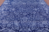 Blue Persian Hand Knotted Wool & Silk Rug - 8' 10" X 12' 3" - Golden Nile