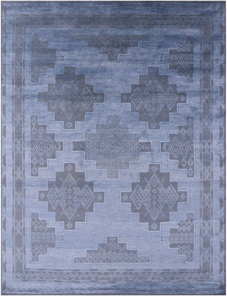 Southwest Navajo Design Gabbeh Hand Knotted Wool Rug - 8' 1" X 10' 1" - Golden Nile