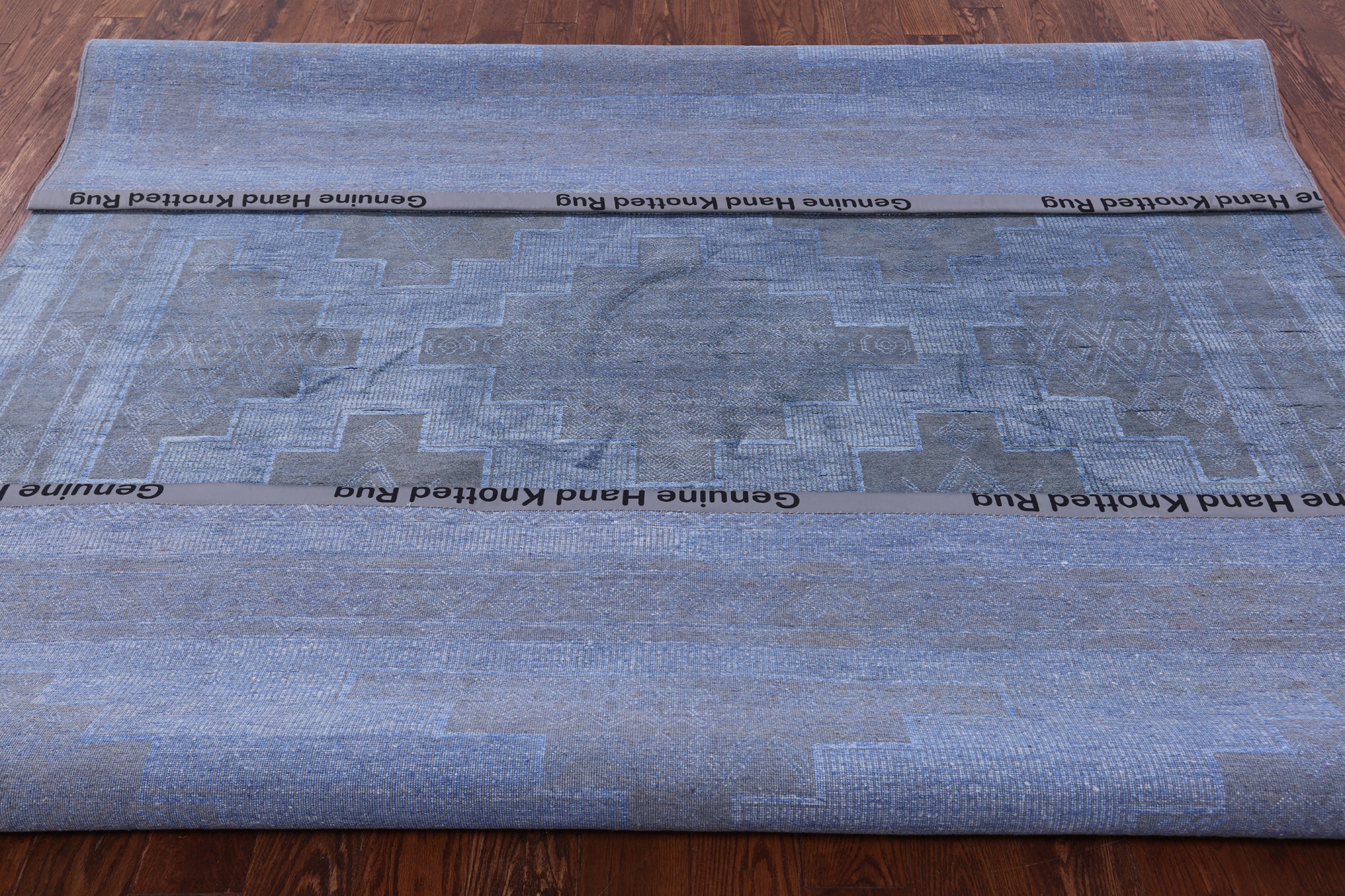 Southwest Navajo Design Gabbeh Hand Knotted Wool Rug - 8' 1" X 10' 1" - Golden Nile