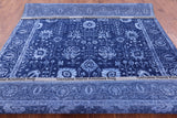 Blue Persian Hand Knotted Wool & Silk Rug - 8' 2" X 10' 1" - Golden Nile