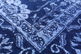 Blue Persian Hand Knotted Wool & Silk Rug - 8' 2" X 10' 1" - Golden Nile