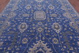 Blue Persian Fine Serapi Hand Knotted Wool Rug - 8' 11" X 12' 5" - Golden Nile