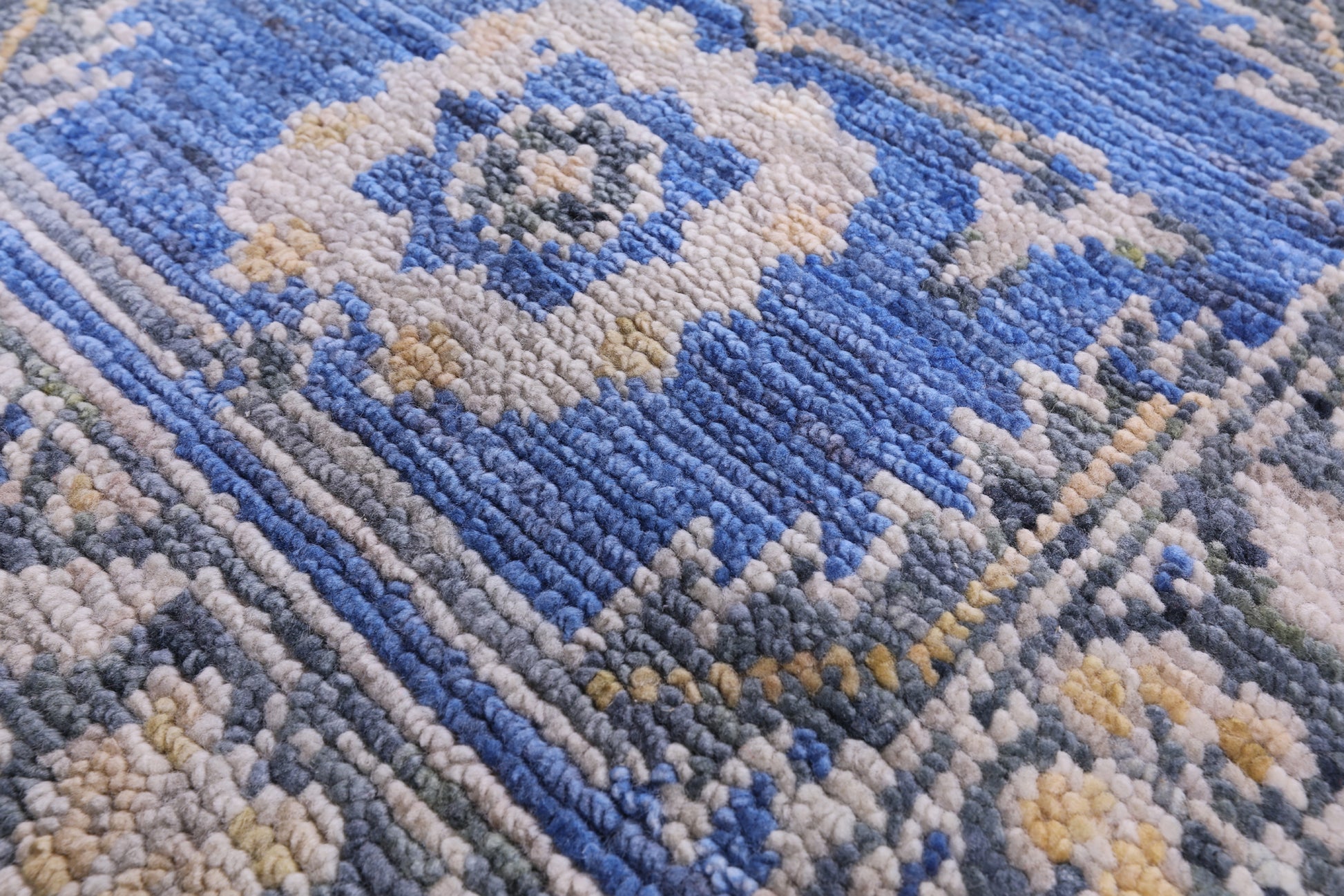 Blue Persian Fine Serapi Hand Knotted Wool Rug - 8' 11" X 12' 5" - Golden Nile