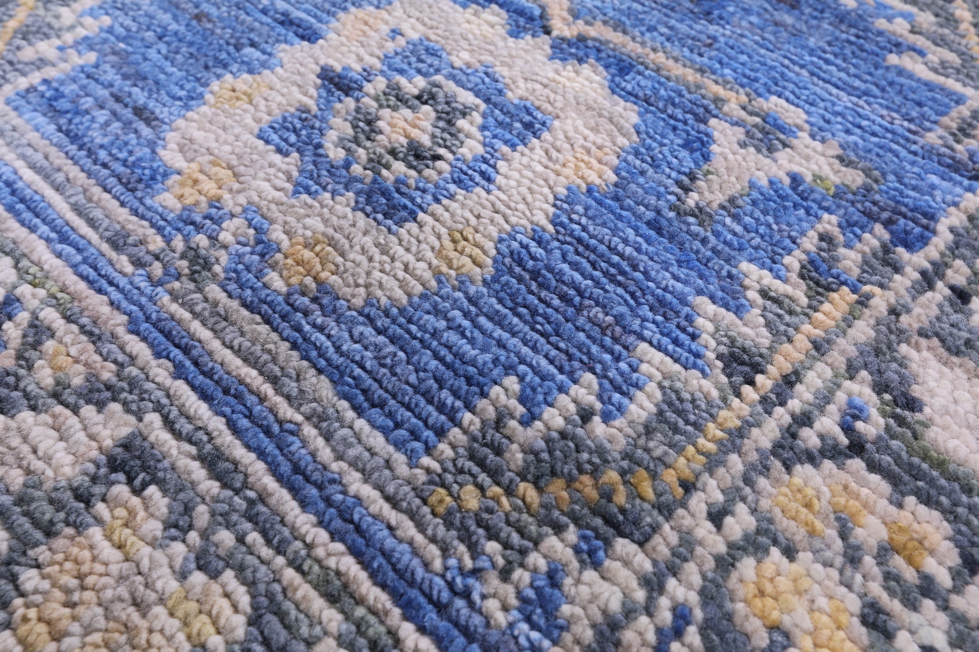 Blue Persian Fine Serapi Hand Knotted Wool Rug - 8' 11" X 12' 5" - Golden Nile