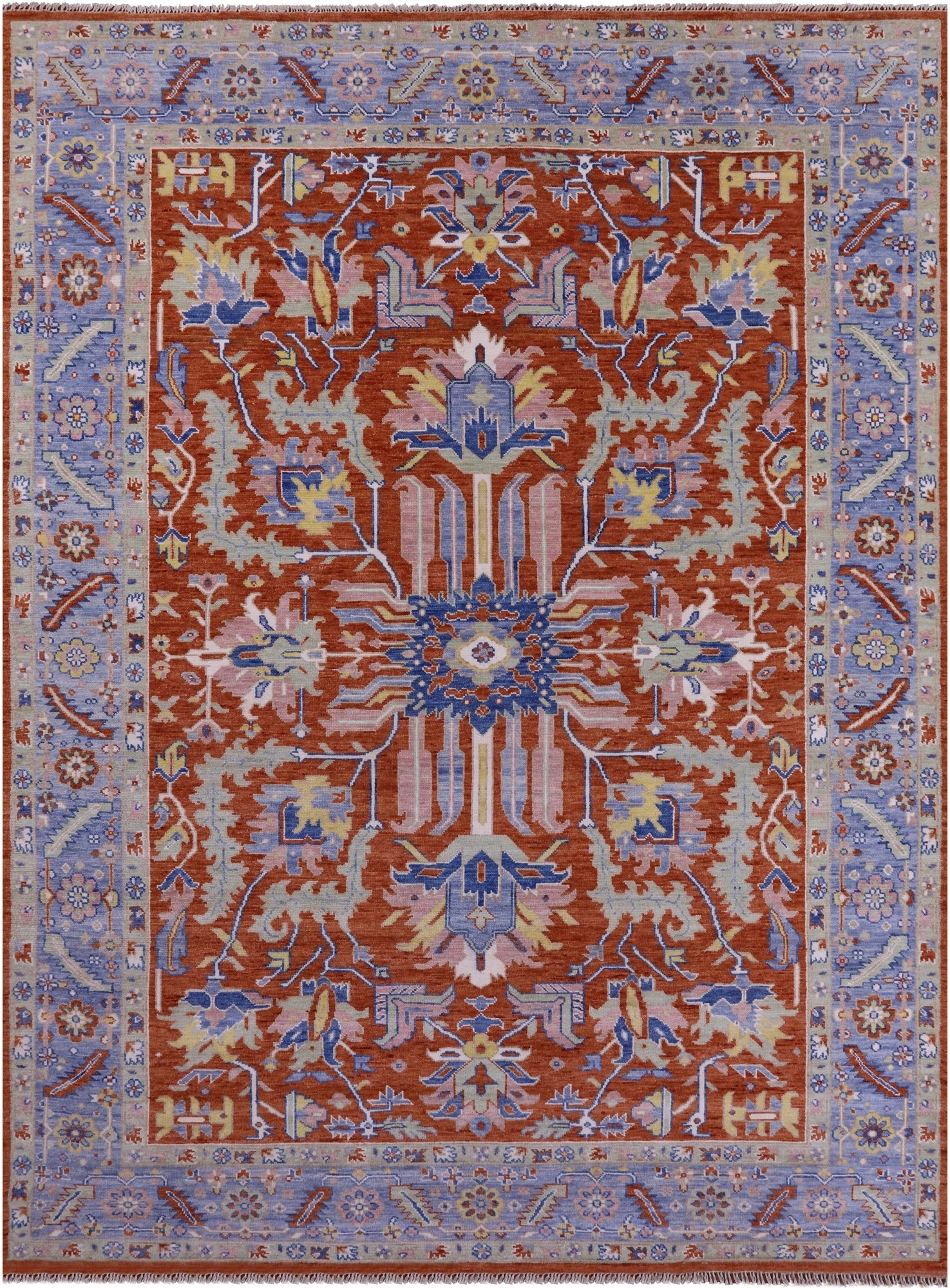 Persian Heriz Serapi Hand Knotted Wool Rug - 10' 2" X 14' 0" - Golden Nile