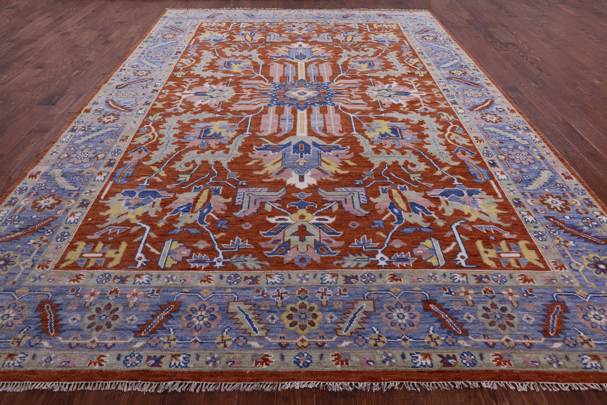 Persian Heriz Serapi Hand Knotted Wool Rug - 10' 2" X 14' 0" - Golden Nile