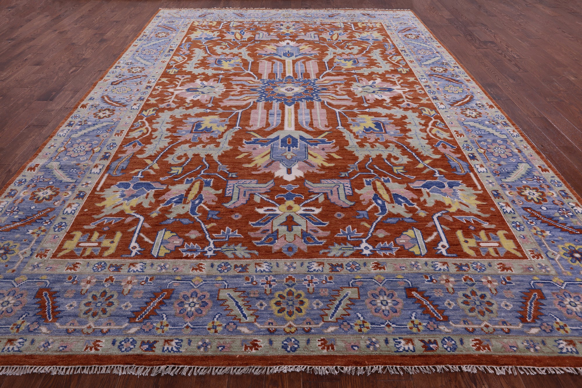 Persian Heriz Serapi Hand Knotted Wool Rug - 10' 2" X 14' 0" - Golden Nile