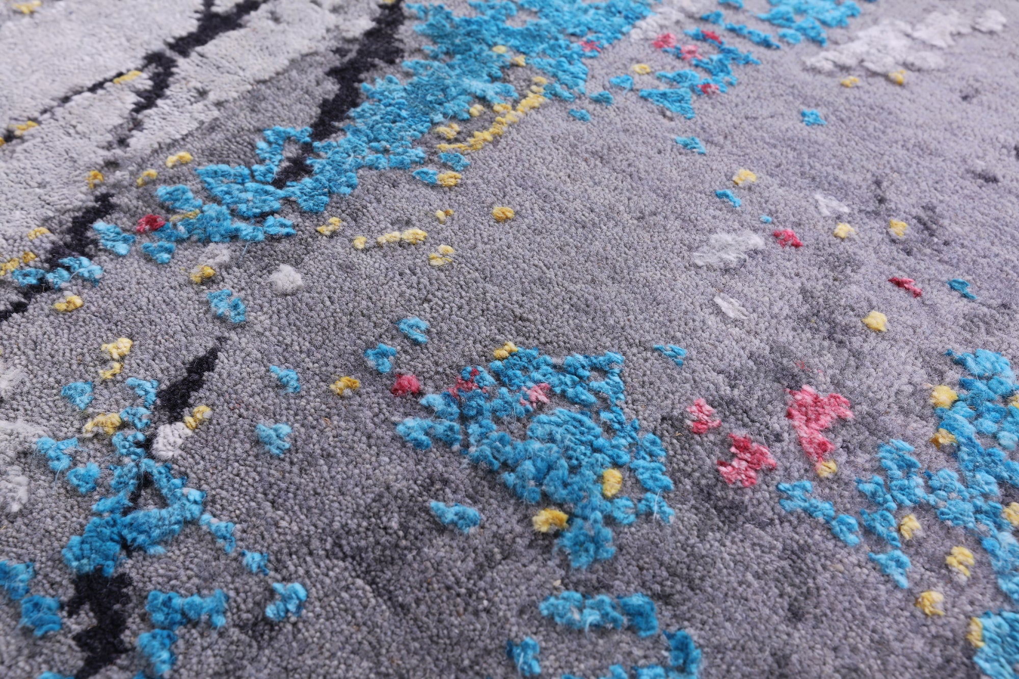 Contemporary Hand Knotted Wool & Silk Rug - 7' 11" X 9' 11" - Golden Nile