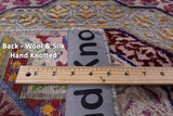 Geometric Persian Mamluk Hand Knotted Wool & Silk Rug - 7' 11" X 9' 9" - Golden Nile