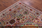 Geometric Persian Mamluk Hand Knotted Wool & Silk Rug - 7' 9" X 9' 10" - Golden Nile