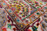 Geometric Persian Mamluk Hand Knotted Wool & Silk Rug - 7' 9" X 9' 10" - Golden Nile