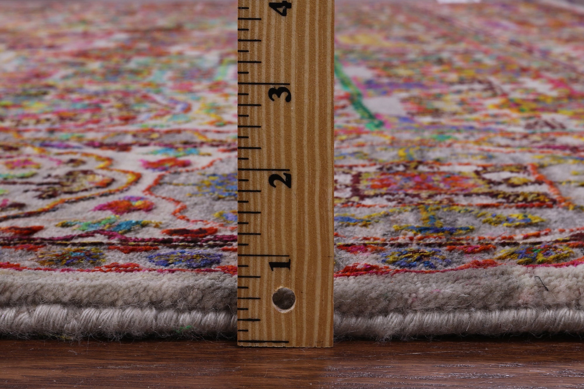 Geometric Persian Mamluk Hand Knotted Wool & Silk Rug - 7' 9" X 9' 10" - Golden Nile