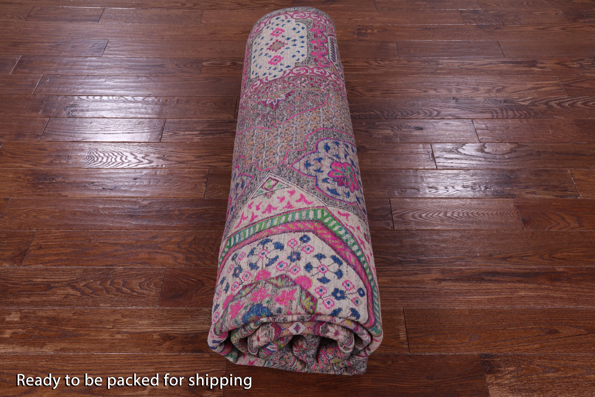 Geometric Persian Mamluk Hand Knotted Wool & Silk Rug - 8' 0" X 9' 11" - Golden Nile