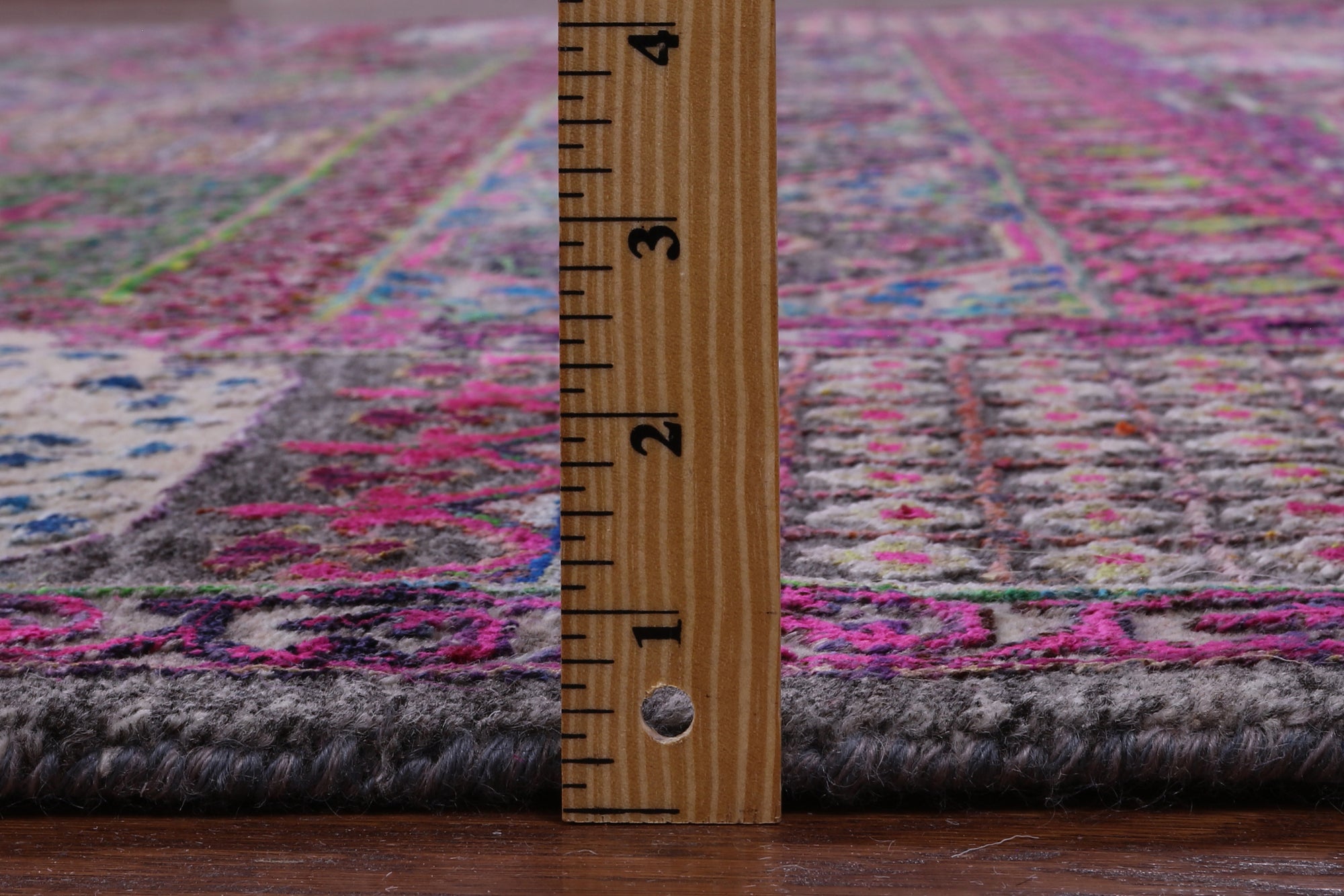 Geometric Persian Mamluk Hand Knotted Wool & Silk Rug - 8' 0" X 9' 11" - Golden Nile