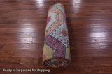 Geometric Persian Mamluk Hand Knotted Wool & Silk Rug - 8' 2" X 10' 2" - Golden Nile
