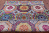 Geometric Persian Mamluk Hand Knotted Wool & Silk Rug - 8' 2" X 10' 2" - Golden Nile