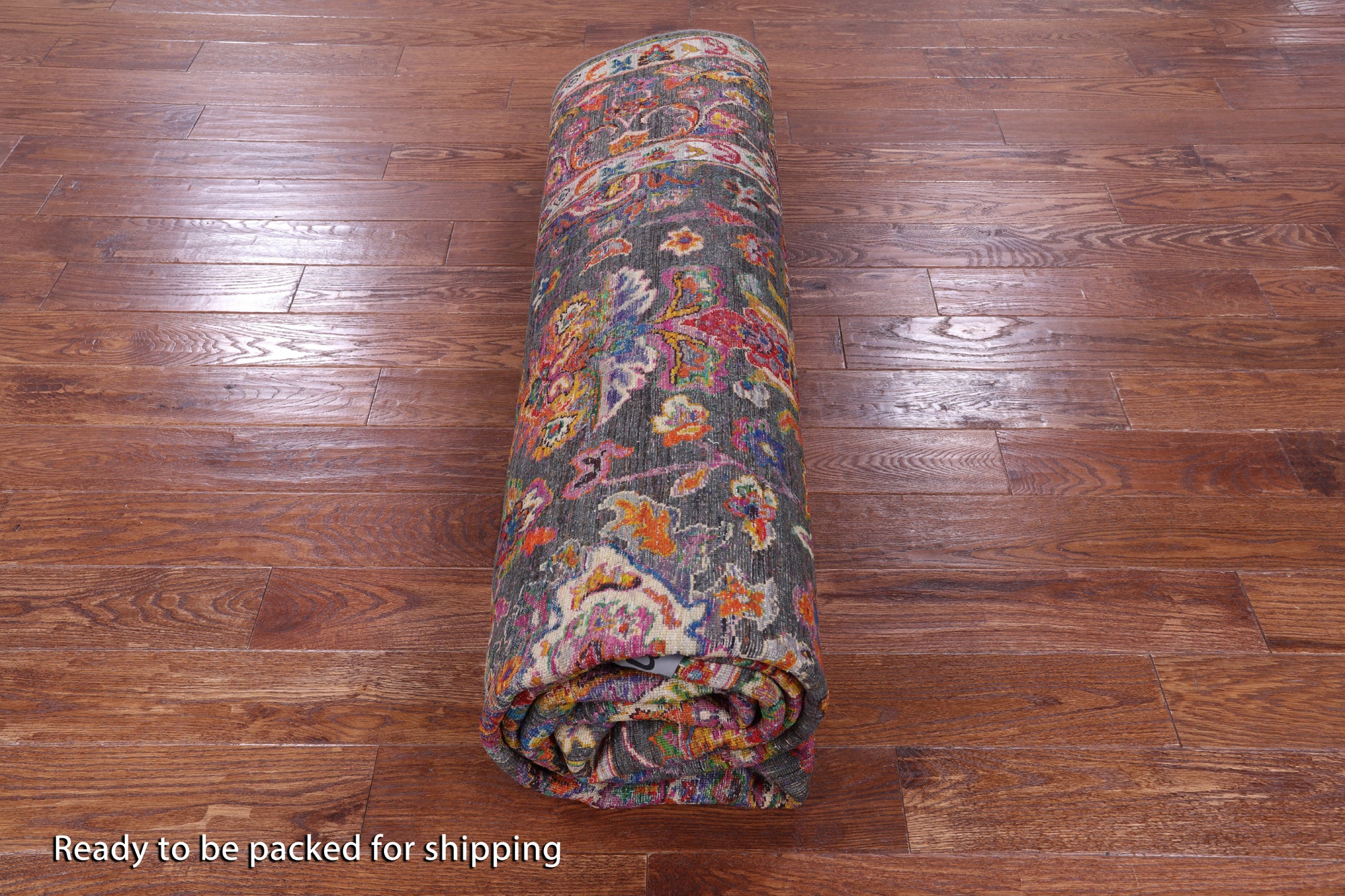 Grey Persian Hand Knotted Wool & Silk Rug - 8' 10" X 11' 10" - Golden Nile