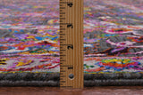 Grey Persian Hand Knotted Wool & Silk Rug - 8' 10" X 11' 10" - Golden Nile