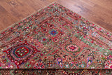 Geometric Persian Mamluk Hand Knotted Wool & Silk Rug - 7' 11" X 9' 10" - Golden Nile