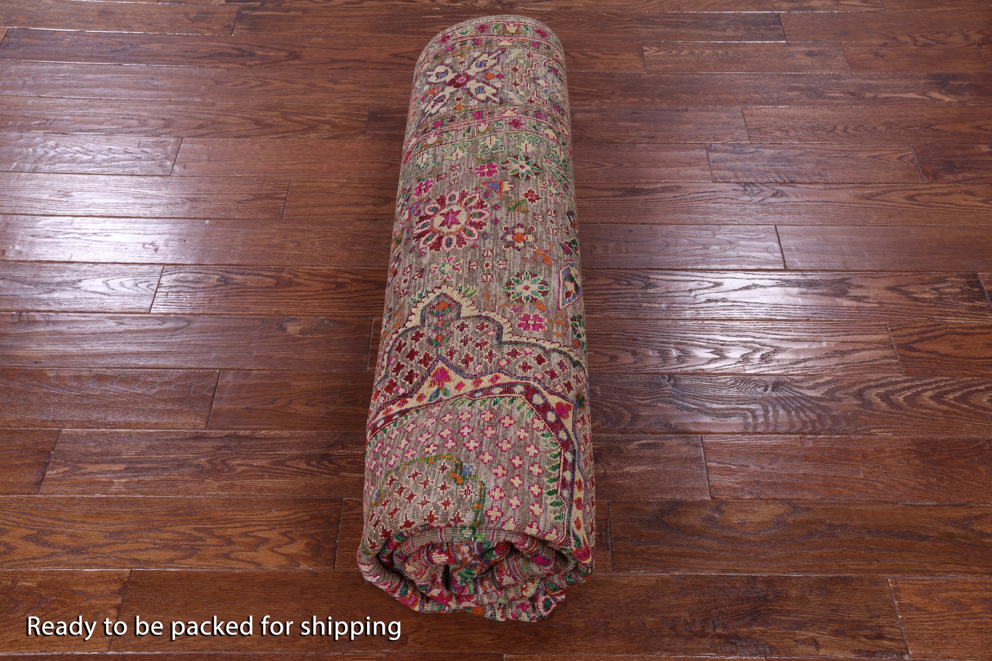 Geometric Persian Mamluk Hand Knotted Wool & Silk Rug - 7' 11" X 9' 10" - Golden Nile
