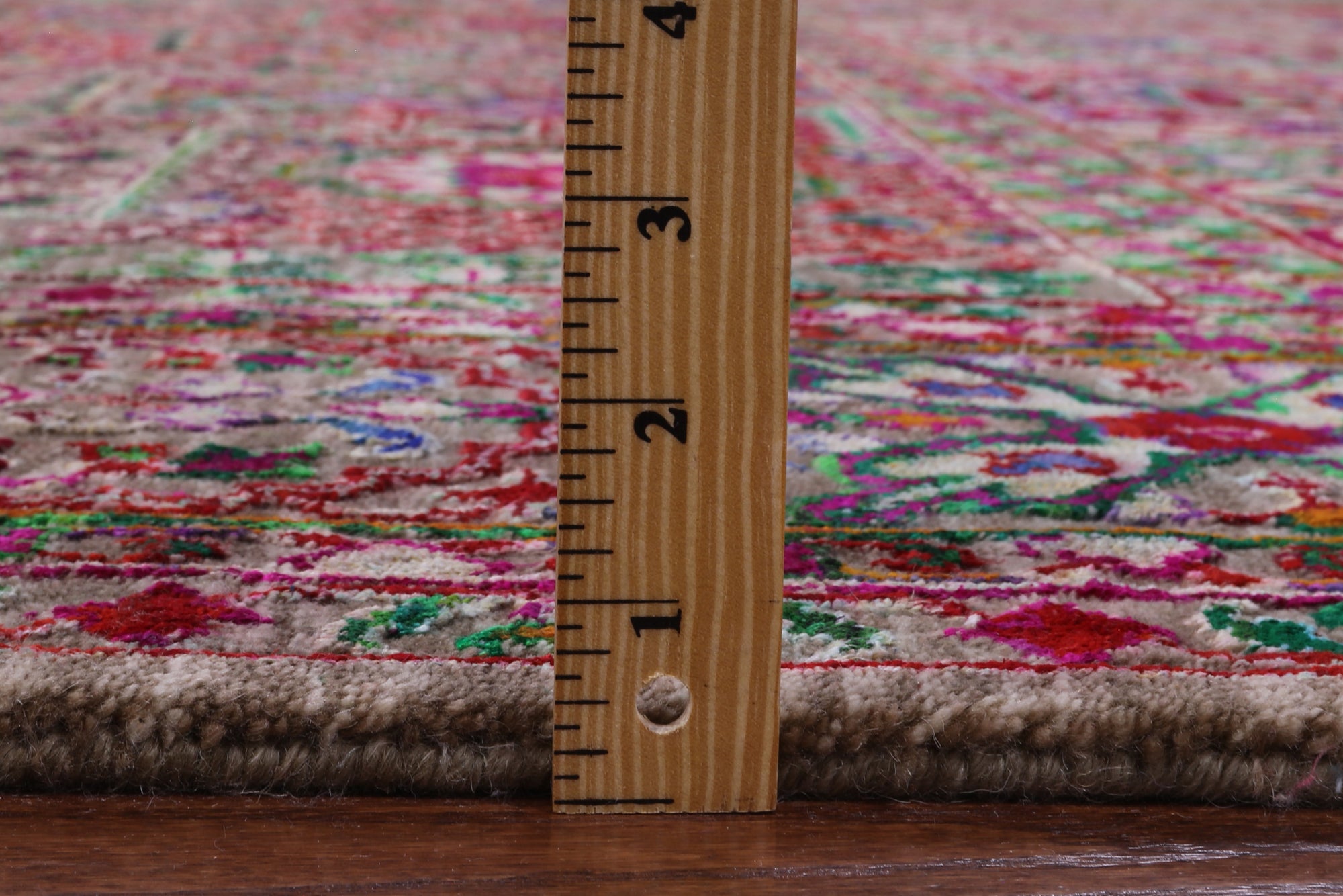 Geometric Persian Mamluk Hand Knotted Wool & Silk Rug - 7' 11" X 9' 10" - Golden Nile