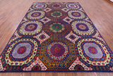 Geometric Persian Mamluk Hand Knotted Wool & Silk Rug - 8' 10" X 12' 1" - Golden Nile