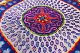 Geometric Persian Mamluk Hand Knotted Wool & Silk Rug - 8' 10" X 12' 1" - Golden Nile
