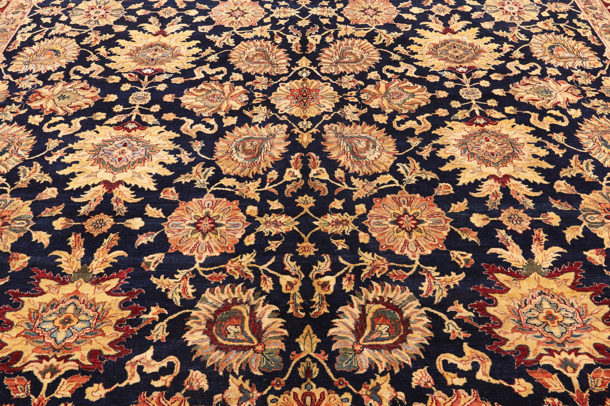 Persian Tabriz Handmade Wool Rug - 12' 1" X 16' 1" - Golden Nile