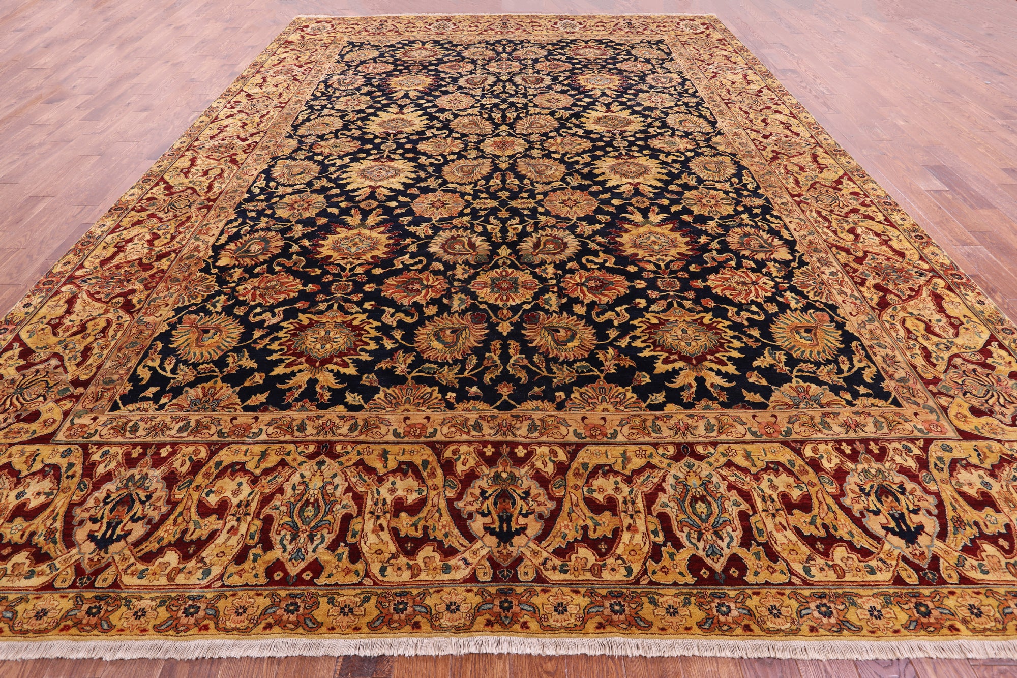 Persian Tabriz Handmade Wool Rug - 12' 1" X 16' 1" - Golden Nile