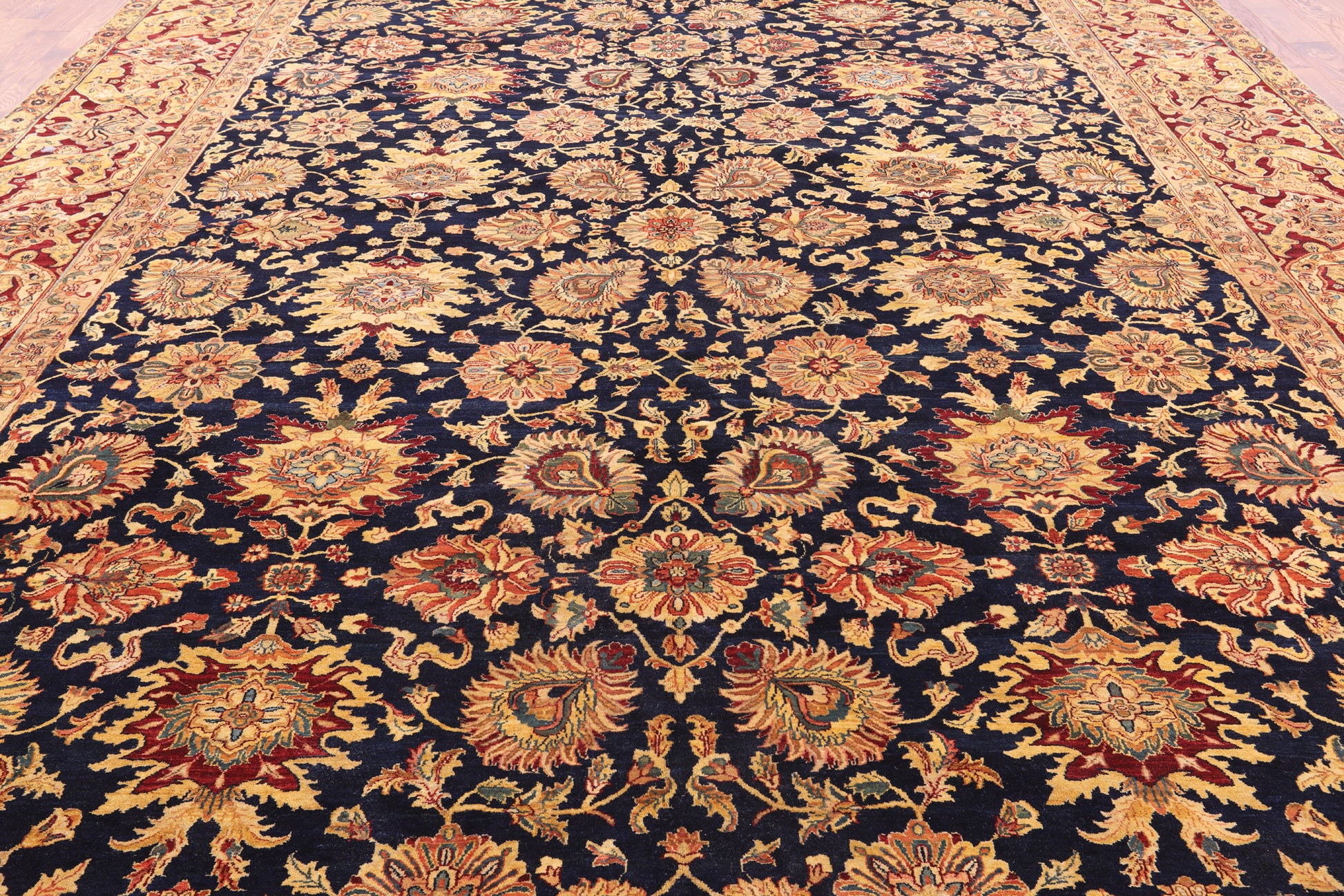 Persian Tabriz Handmade Wool Rug - 12' 1" X 16' 1" - Golden Nile