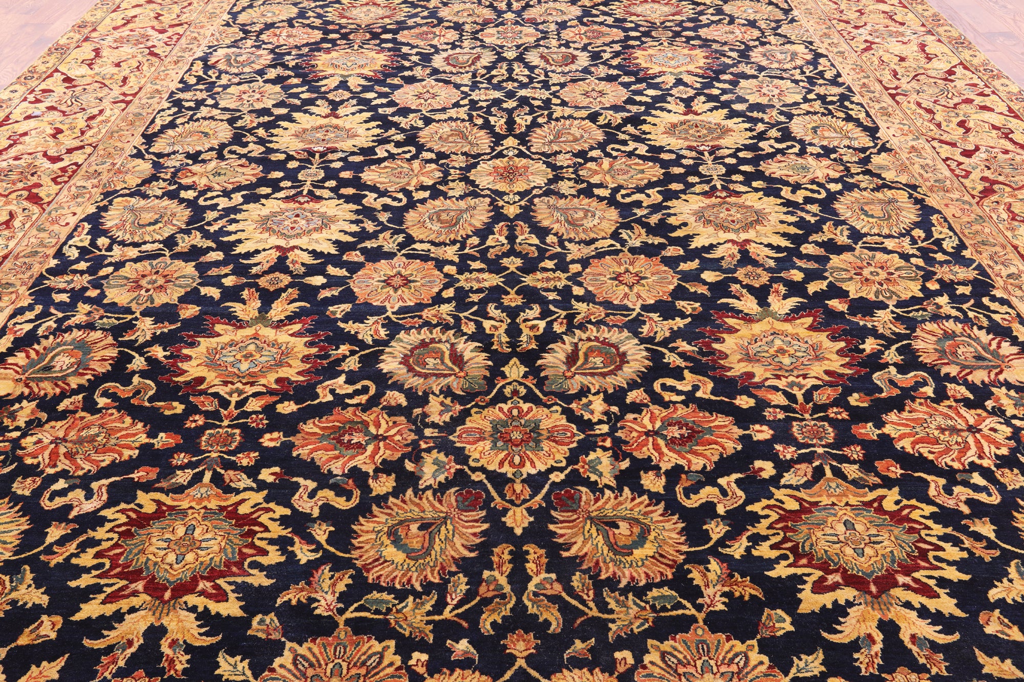 Persian Tabriz Handmade Wool Rug - 12' 1" X 16' 1" - Golden Nile