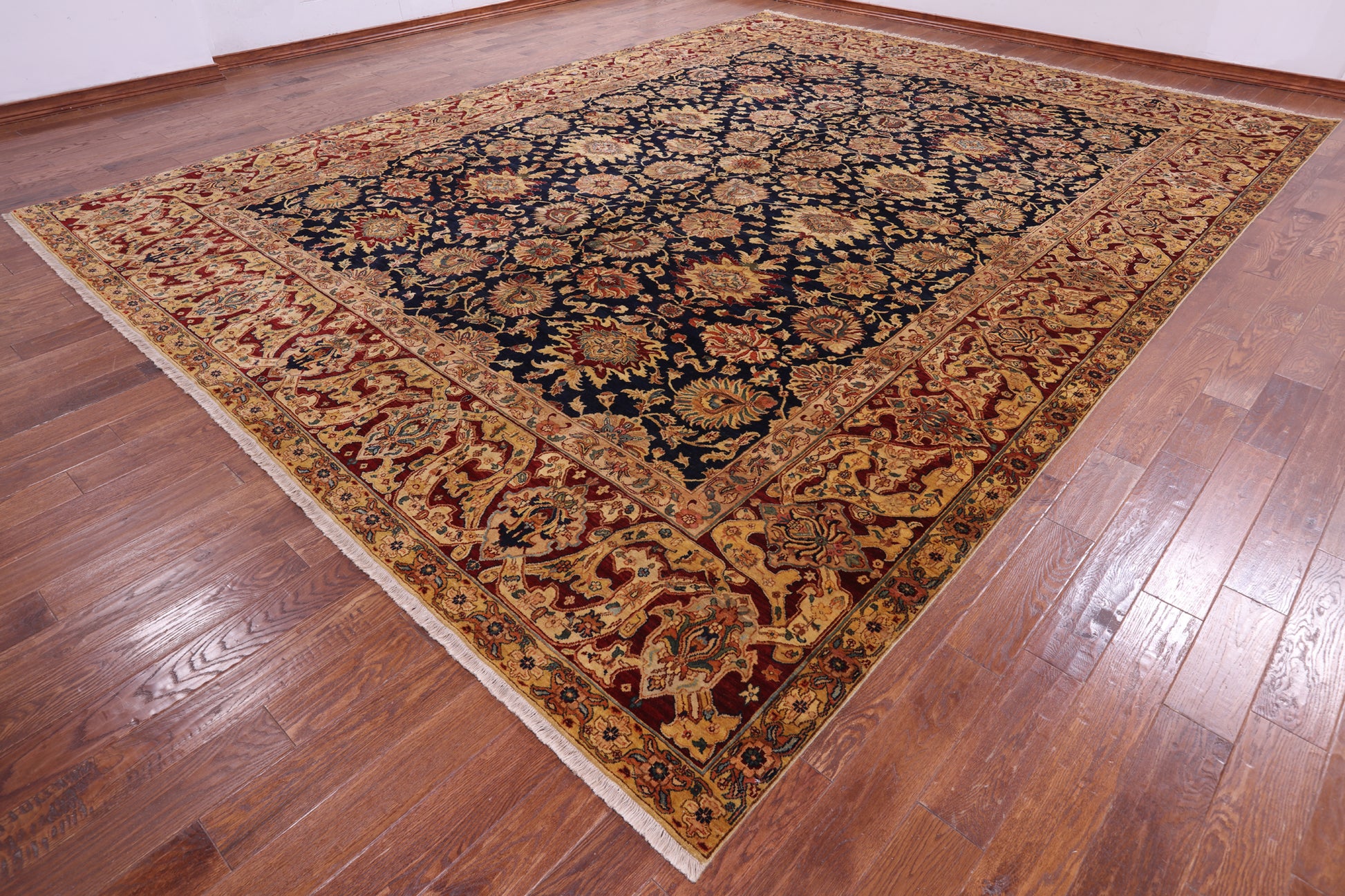 Persian Tabriz Handmade Wool Rug - 12' 1" X 16' 1" - Golden Nile