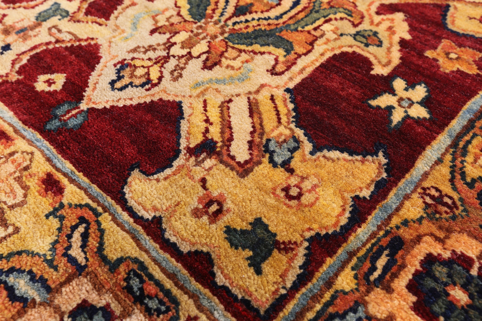 Persian Tabriz Handmade Wool Rug - 12' 1" X 16' 1" - Golden Nile