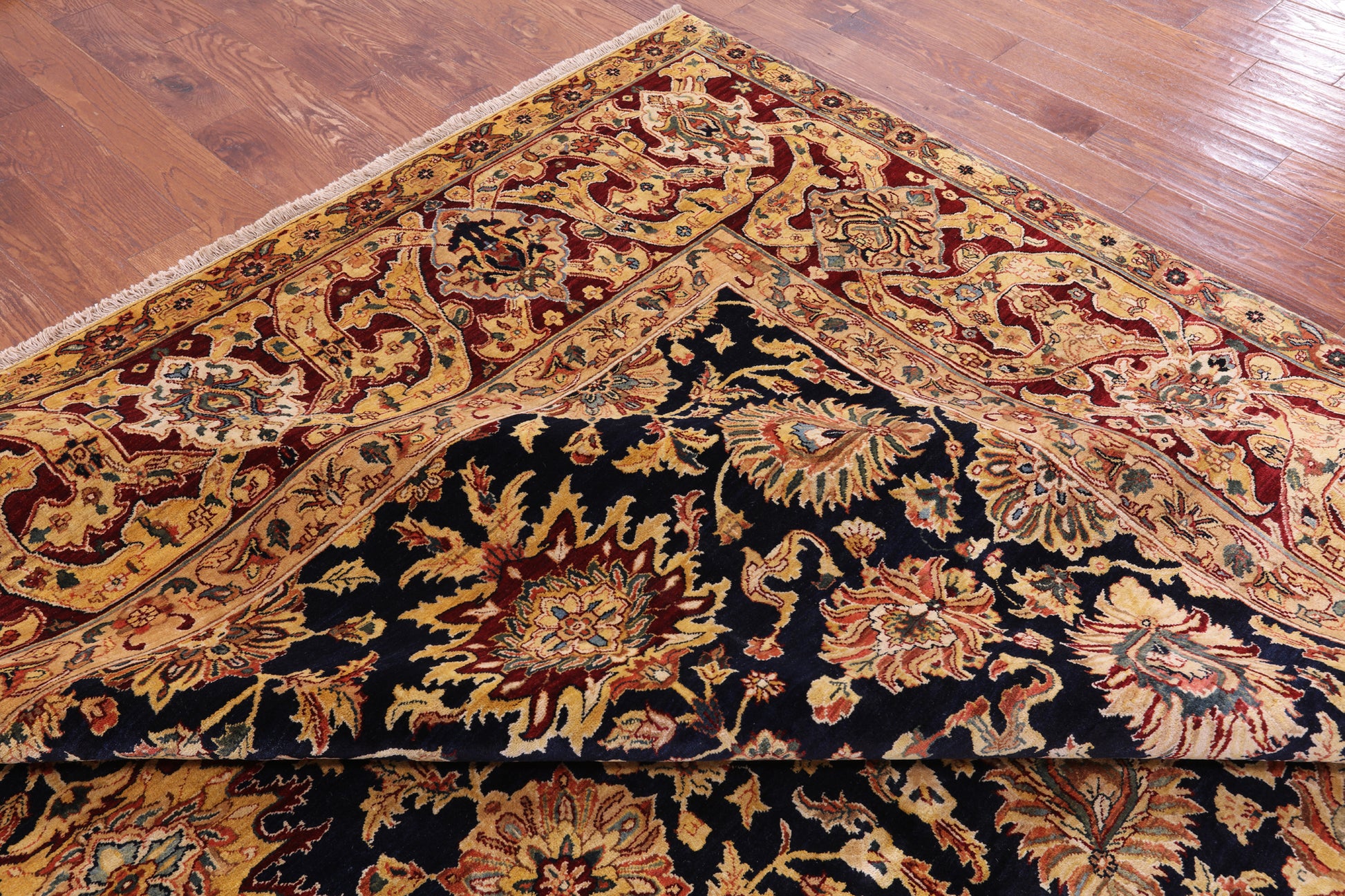 Persian Tabriz Handmade Wool Rug - 12' 1" X 16' 1" - Golden Nile