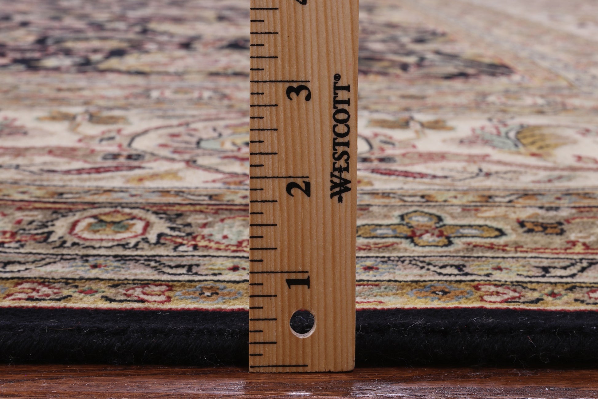 Black Persian Tabriz Hand Knotted Wool Rug - 11' 10" X 15' 0" - Golden Nile