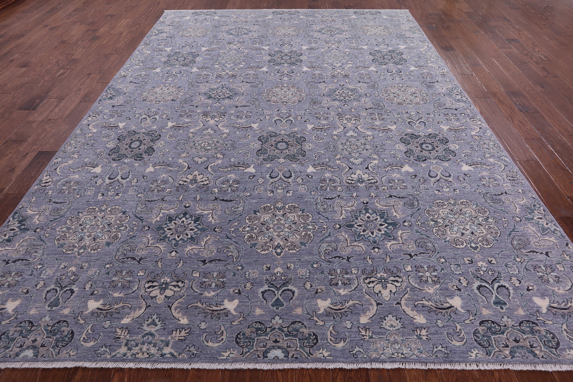 Grey Persian Tabriz Hand Knotted Wool Rug - 8' 8" X 11' 9" - Golden Nile