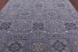 Grey Persian Tabriz Hand Knotted Wool Rug - 8' 8" X 11' 9" - Golden Nile