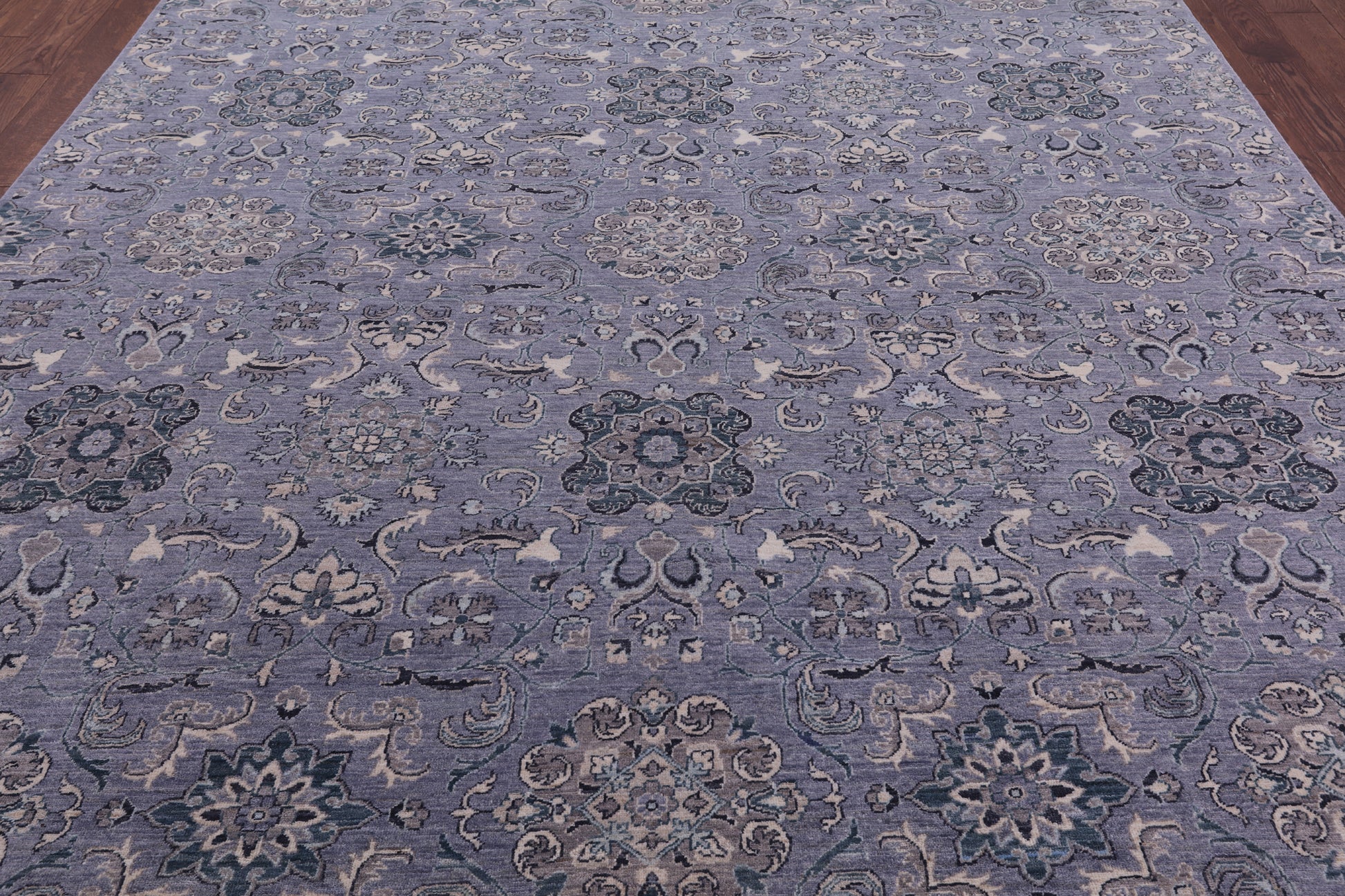 Grey Persian Tabriz Hand Knotted Wool Rug - 8' 8" X 11' 9" - Golden Nile