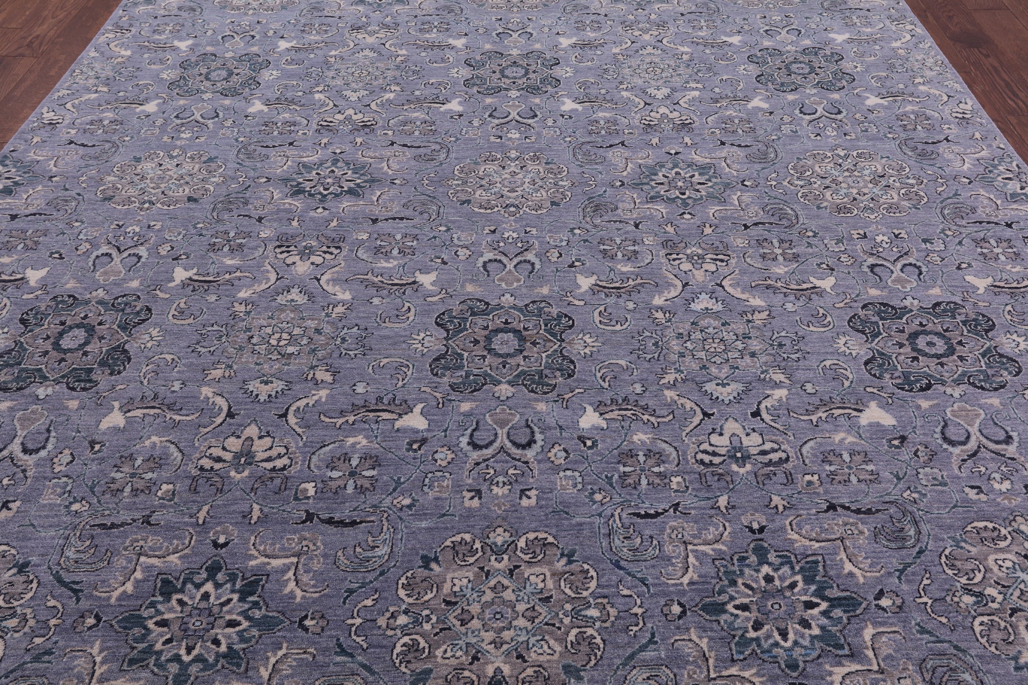 Grey Persian Tabriz Hand Knotted Wool Rug - 8' 8" X 11' 9" - Golden Nile