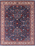 Blue Persian Fine Serapi Hand Knotted Wool Rug - 9' 2" X 11' 8" - Golden Nile