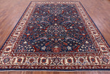 Blue Persian Fine Serapi Hand Knotted Wool Rug - 9' 2" X 11' 8" - Golden Nile