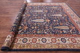 Blue Persian Fine Serapi Handmade Wool Rug - 10' 0" X 14' 0" - Golden Nile