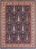 Blue Persian Fine Serapi Handmade Wool Rug - 10' 0" X 14' 0" - Golden Nile