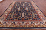 Blue Persian Fine Serapi Handmade Wool Rug - 10' 0" X 14' 0" - Golden Nile