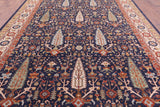 Blue Persian Fine Serapi Handmade Wool Rug - 10' 0" X 14' 0" - Golden Nile