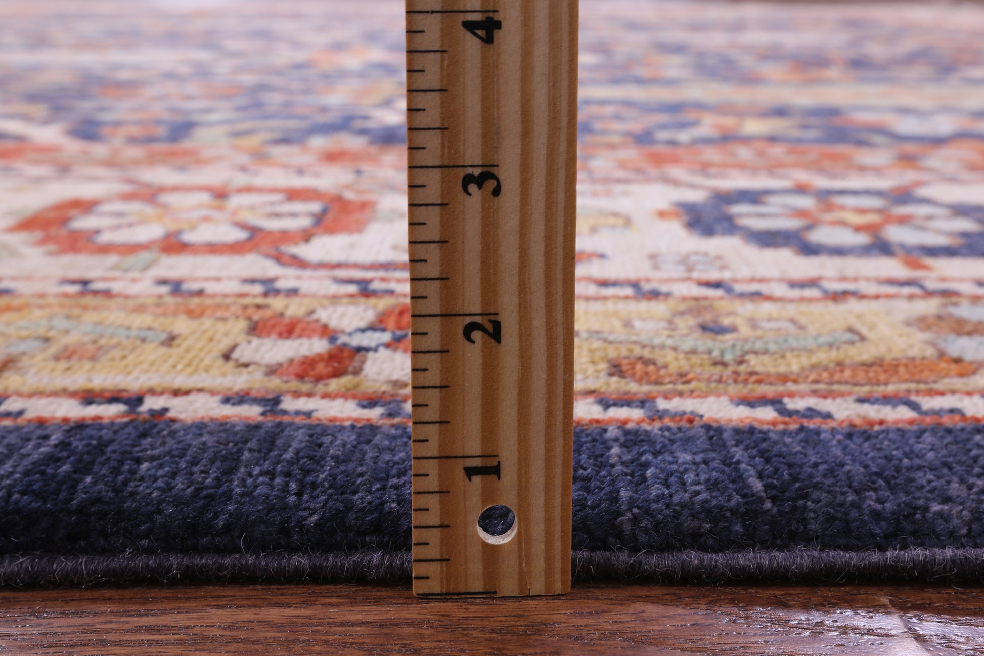 Blue Persian Fine Serapi Handmade Wool Rug - 10' 0" X 14' 0" - Golden Nile