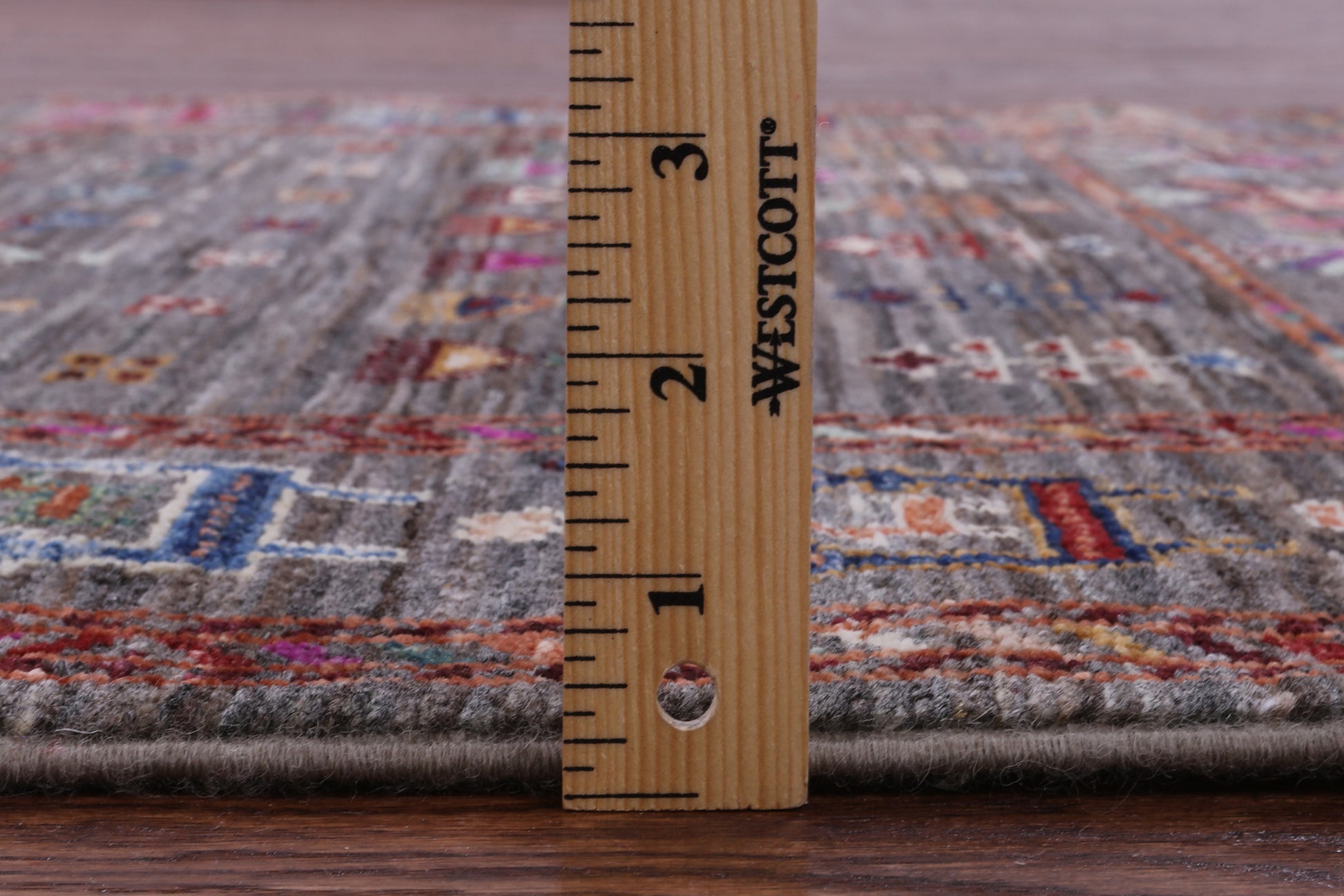 Tribal Persian Gabbeh Hand Knotted Wool Rug - 3' 4" X 4' 10" - Golden Nile