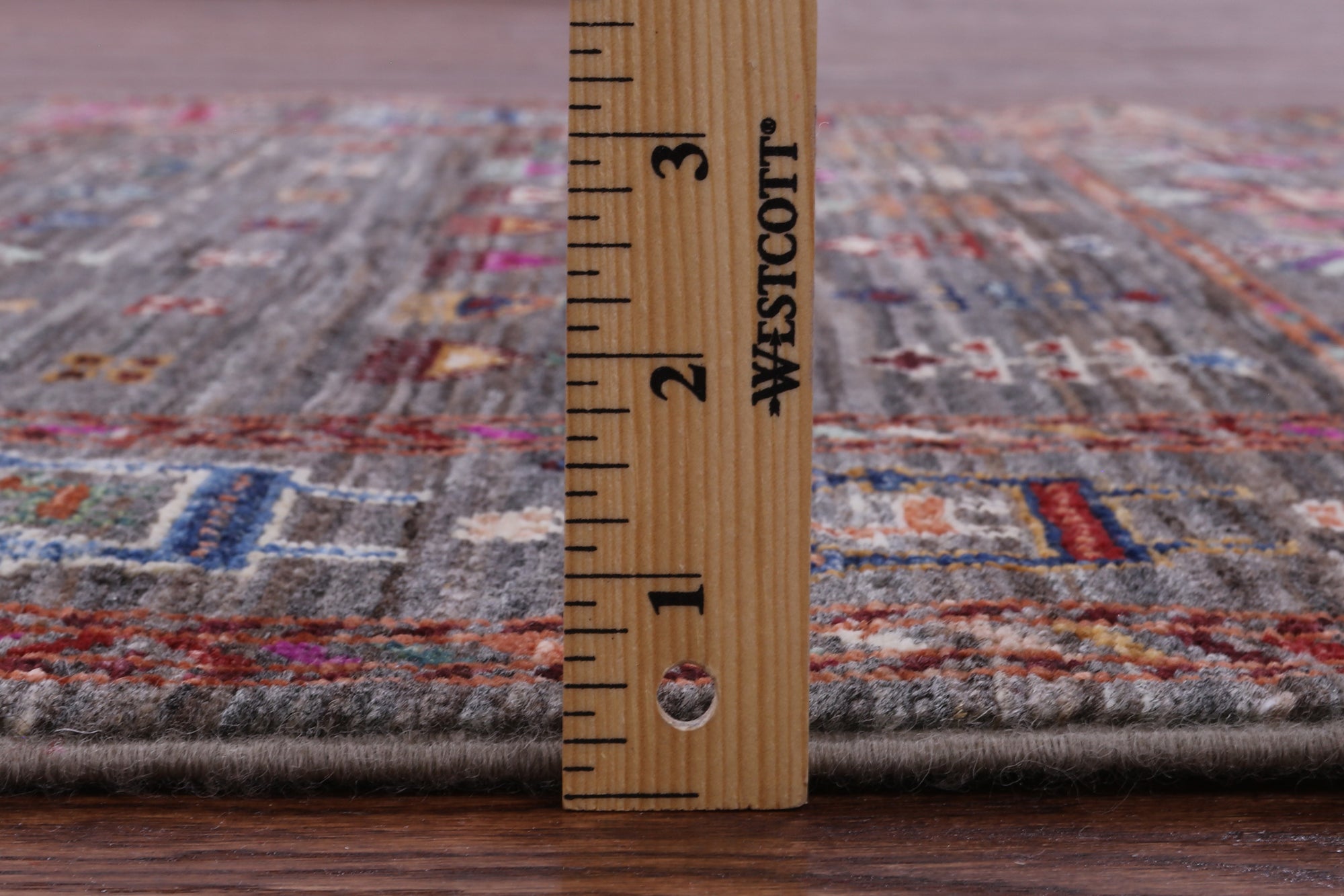 Tribal Persian Gabbeh Hand Knotted Wool Rug - 3' 4" X 4' 10" - Golden Nile