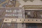 Ivory Turkish Oushak Hand Knotted Wool Area Rug - 9' 2" X 11' 10" - Golden Nile